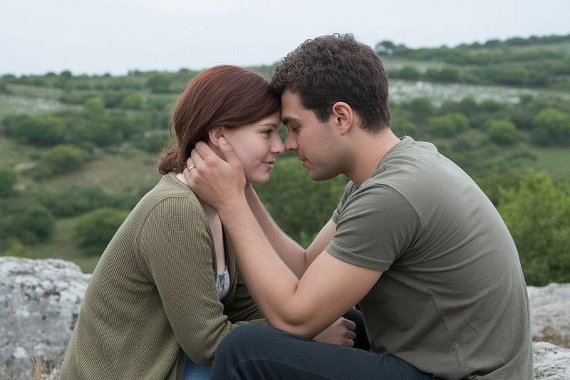 Une image de couple qui s'aime fort, la chance qu'ils ont de vivre ça.
