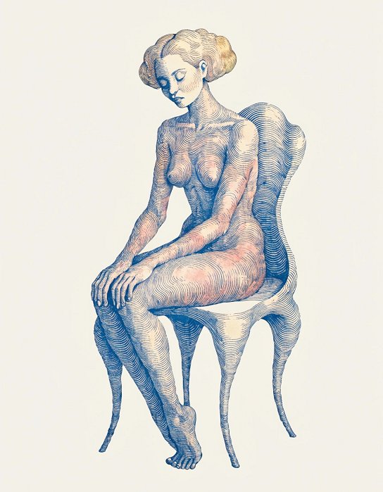 Un dessin qui représente le désir d'une femme